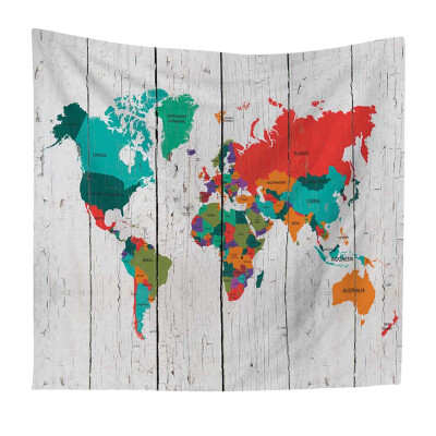 

Tapestry Watercolor World Map Tapestry Wall Hanging Colorful Map Tapestry Beach Tapestry Indian Dorm Decor Bedroom Living Room