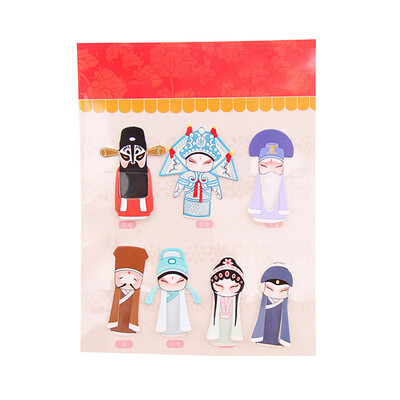 

7pcslot Peking Opera Facial Masks Paper Mini Bookmarks School Students Reading Marker