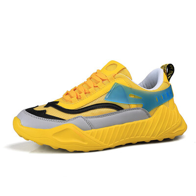 

Harajuku style mens shoes personality sports mesh color matching breathable sneakers