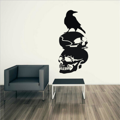 

〖Follure〗Halloween Crow Background Wall Sticker Window Home Decoration Decal Decor