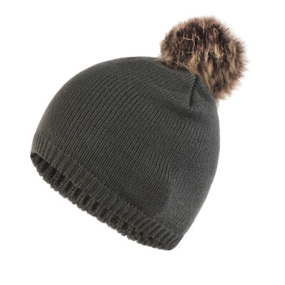 

Tailored Fashion Women Knitting Wool Hemming Hat Solid Keep Warm Winter Hairball Cap