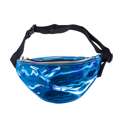

2018 New Style Fashion Womens Fanny Pack PU Laser Purse Waist Colorful Bag Girls Hip Bag Punk Waist Packs