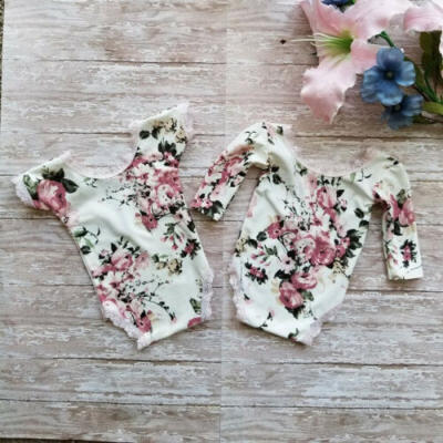 

Newborn Infant Baby Girls Lace Flower Backless Romper Jumpsuit Bodysuit Outfits