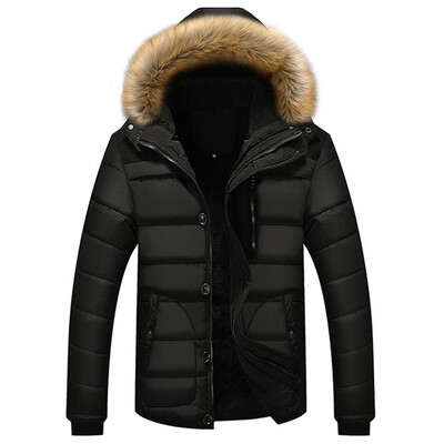 

New Man Warm Fashion with Hooded Casual Parka Coat