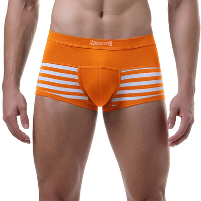 

Tailored Mens Soft Stripe Splicing Underpants Soft Breathable Knickers Sexy Briefs