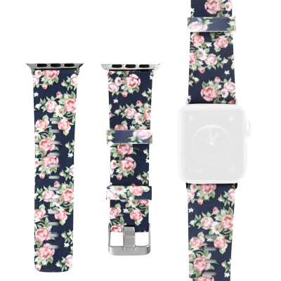 

〖Follure〗Silicone Floral Pattern Strap Replacement Watchband For Apple Watch 4321 3840mm