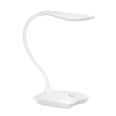 

Decdeal Ultralight White LED USB Rechargeable Dimmable Eye-Caring Desk Lamp Touch Control Table Light with 360° Rotatable Head Fle