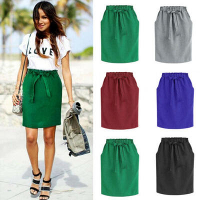 

New Womens Midi Hip Pencit Skirt Ladies Plus Size Tube Skirt Bodycon Office