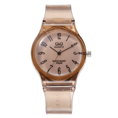 

RM Transparent QQ Watch Student Harajuku Watch Pure Color Delicate Carry NA4605
