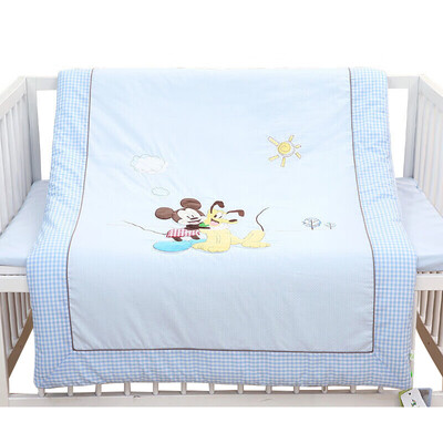 

Disney Baby quilt spring summer air conditioning is cotton double bile by children kindergarten newborn four seasons fantasy trip blue 100x130cm