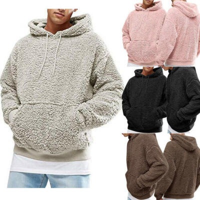 

Men Winter Casual Hoodie Warm Pullover Fleece Sweatshirt Hooded Coat Sweater Top