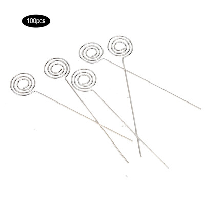 

Greensen 100pcs Circle Shape Table Number Clip Name Card Clip Stand Paper Clip Note Clip Circle Shape Note ClipMemo Clip Holders