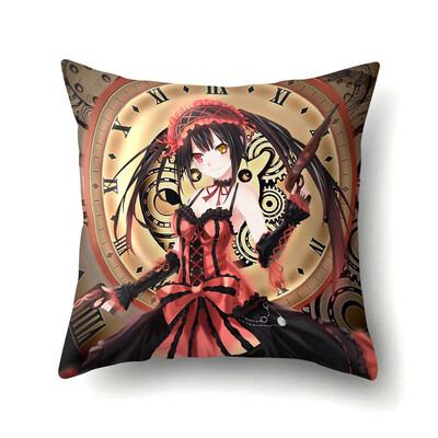 

Japanese Anime Date A Live Throw Pillowcase Decorative Pillow Case Cushion Cover with Double-Sided Pattern
