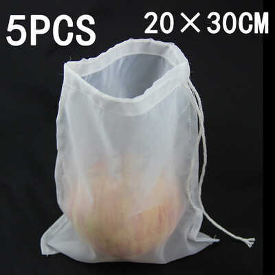 

5 Pcs 100 Microns Nylon HomeBrew Food Grade Filter Bag Beer Wine Coffee Filter