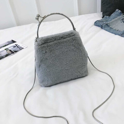 

Tailored Womens Plush Shoulder Messenger Bag Simple Handbag Fashion Mobile Phone Bag