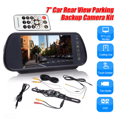 

7" Car Rear View Mirror Monitor Night Vision Reversing Parking Backup Camera Kit