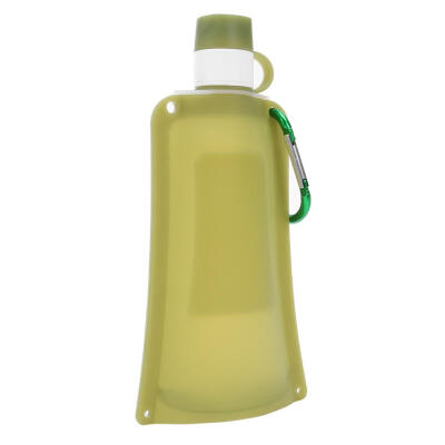 

500ml Collapsible Silicone Bottle Portable Camping Travel Running Bottle