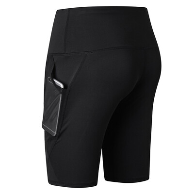 

Women Sports Yoga Pants Mesh Pockets Short Leggings Sportswear Fitness Skinny Bodycon Trousers