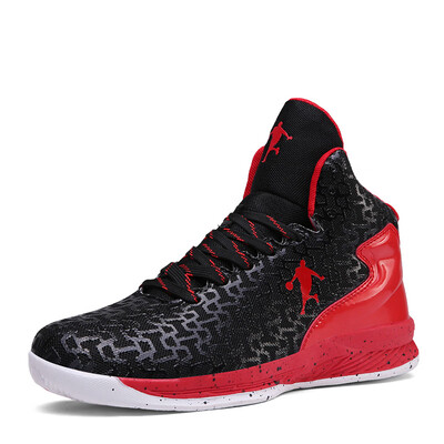 

Basketball shoes male flying woven mesh high-top sports boots non-slip sneakers
