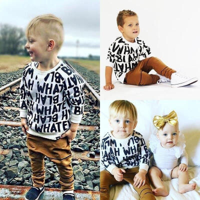 

Newborn Infant Baby Boys Tops T-shirt Long Pants Outfits Set Clothes Tracksuit