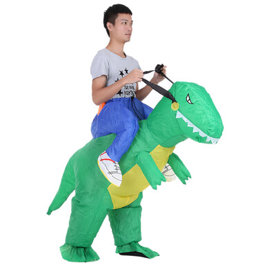 

Decdeal Cute Adult Inflatable Dinosaur Costume Suit Air Fan Operated Walking Fancy Dress Halloween Party Outfit T-Rex Inflatable A