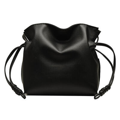 

Solid Color Shoulder Handbags Women PU Leather Drawstring Crossbody Bags