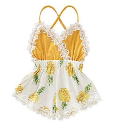 

UK Floral Lace Newborn Infant Baby Girl Bodysuit Romper Jumpsuit Clothes Outfits
