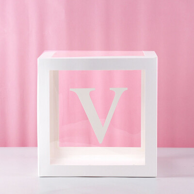 

Toponeto Letter A- Z Transparent Gift Boxes Kid Birthday Baby Shower Party Decoration