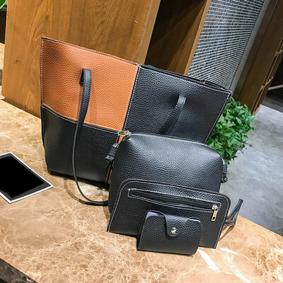 

Tailored Women Four Set Handbag Shoulder Bags Four Pieces Tote Bag Crossbody Wallet