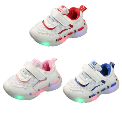 

New Anti-slip Soft Sole Sneakers Walkers Baby Boys Girls Breathable Anti-Slip LED Sneakers Toddler Soft Soled Walkers Shoes