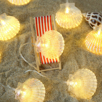 

Toponeto 15m 10 Lamp Seahorse Shell Marine Battery String Lamp Home Decoration Lamp