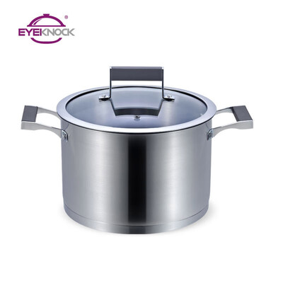 

Aino Emma Series Double Ear Soup Pot 24CM 304 Stainless Steel Three Layer Bottom EYEKNOCK Purple