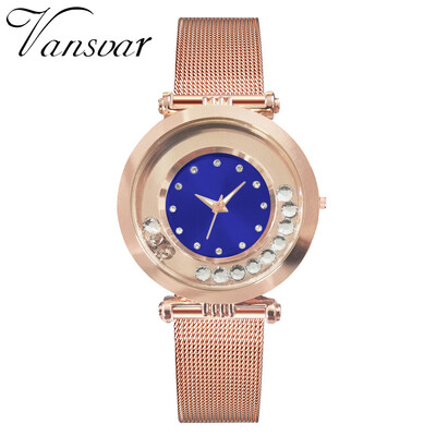 

Unique Women Watches Flow Beads Dial Ladies Analog Quartz Wristwatch High Quality Mesh Belt Strap Clock Gift Zegarki Damskie50