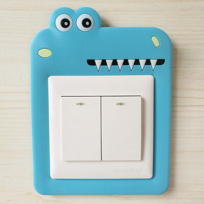 

Cute Cartoon 3D Animal Fluorescent Wall Silicone On-off Switch Stickers Kids