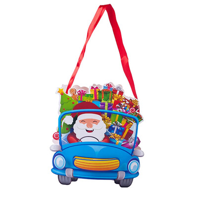 

1Pcs Christmas Gift Handbag Drawstring Candy Bag Merry Christmas Sweet Candy Bags Present Bag Home Party Xmas Decoration