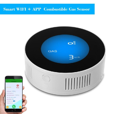 

WIFI Gas Detector Household Combustible Gas Leak Detector Natural Liquefied Petroleum Gas Leak Tester Sniffer with Sound Alarm LCD