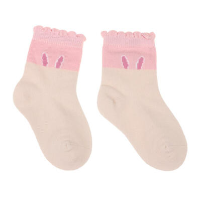 

1-2Y Kids Boys Girls Socks Rabbit Ears Baby Splicing Color Cotton Warm Sock