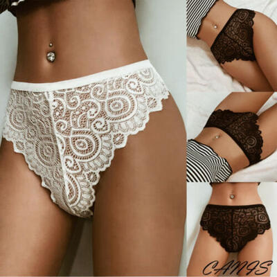 

Summer Women Thong Underwear High Waist Sexy Briefs Panties Lace Intimates