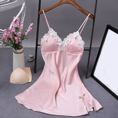

Women Sexy Nightdress Sleeveless Lace Sleepwear Home Loungewear Lingerie Pajama