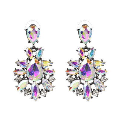 

3 Colors 2019 New Arrival Full Crystal Stud Earrings For Women Original Authentic Jewelry Gift Statement Jewelry X1304-1