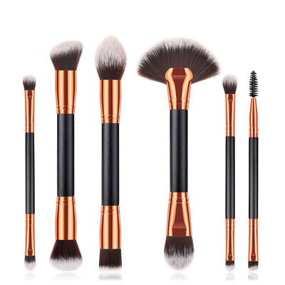 

〖Follure〗6PCS Double-end Cosmetic Makeup Brush Brushes Foundation Powder Eyeshadow Brush