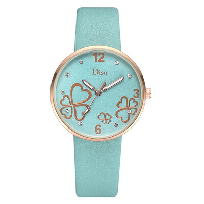 

Korean fashion print watch wish hot casual ultra-thin PU belt fashion watch retro watch