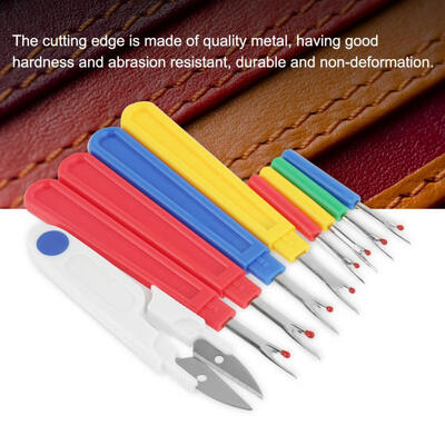 

Greensen 9 in 1 Thread Cutter Seam Ripper Plastic Handle Stitch Sewing Unpicking Tool Craft