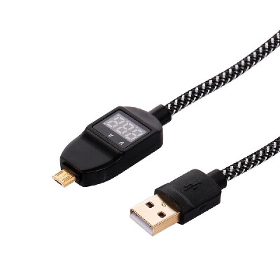 

Micro USB Charging Cable USB Data Cable USB Charging Cord 1M Current Voltage Display for Phone Power Bank