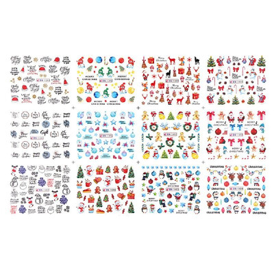 

Transfer Watermark Nail Stickers for Christmas Nail Decals DIY Nail Art Decorations for Women & Kids