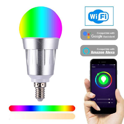 

2194 Smart WIFI LED Bulb WIFI Light RGB Multicolor LED Bulb 12W E2627 Dimmable Light Phone Remote Control Compatible with Alexa G