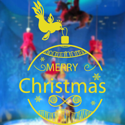 

Tailored Merry Christmas Background Wall Decoration Removable Wall Stickers