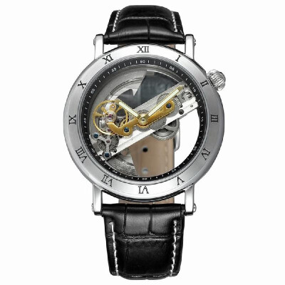 

FORSINING Luxury Skeleton Automatic Mechanical Men Watch Self-Wind Stainless SteelGenuine Leather Man Business Wristwatch Masculi