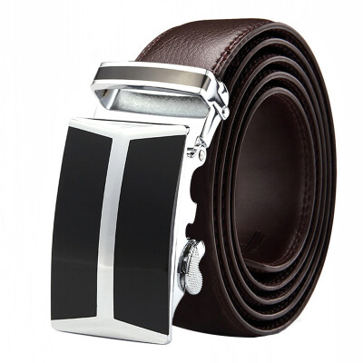 

2019Top sale Designer belt For men British style Genuine Leather men brown Belts New black Automatic Metal Belt men