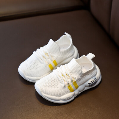 

Baby Boys Girls Breathable Anti-Slip Striped Print Socks Shoes Sneakers Toddler Soft Soled Walking Shoe 1-55Y